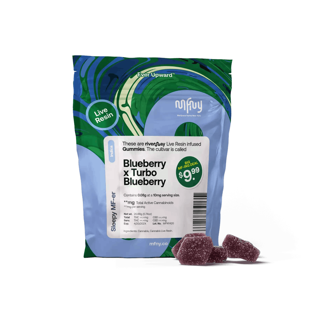 Blueberry x Turbo Blueberry Live Resin Gummies • 8 Pack • 80mg - MFNY | Treehouse Cannabis