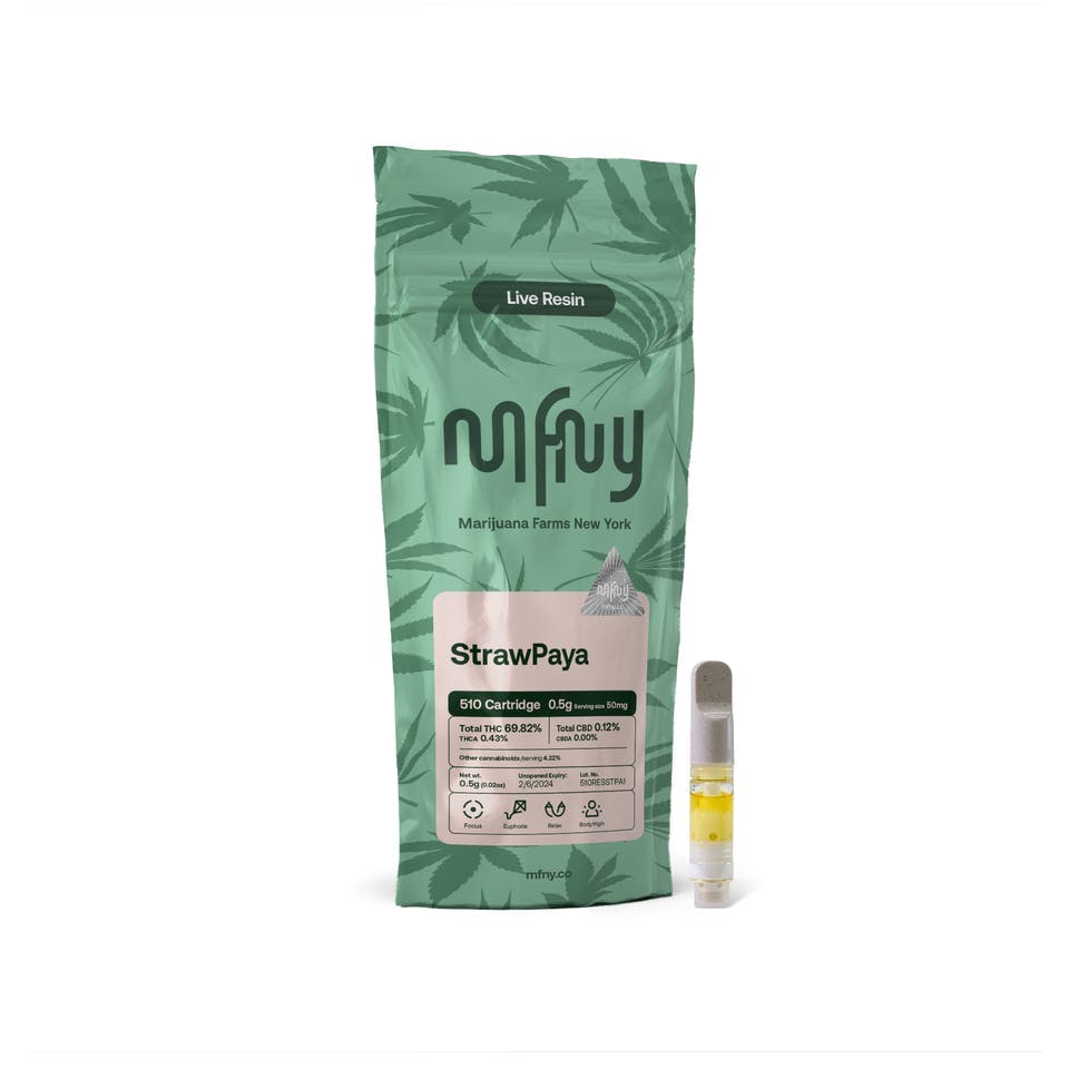 StrawPaya • Live Resin Cartridge • .5g - MFNY | Treehouse Cannabis - Weed delivery for New York