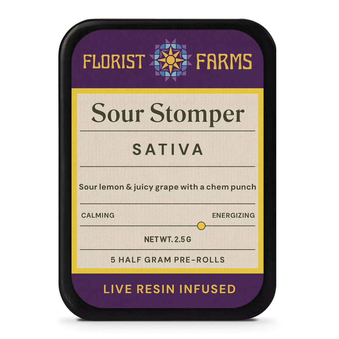 Sour Stomper • 5 Pack infused Pre-Rolls • 2.5g - Florist Farms | Treehouse Cannabis