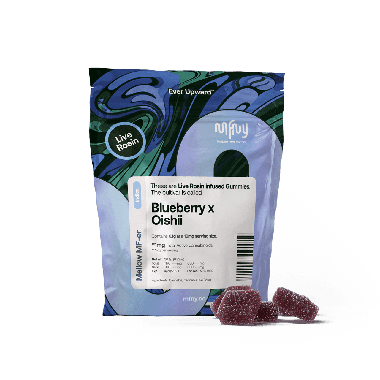 product image for Blueberry x Oishii Live Rosin Gummies 10 Pack