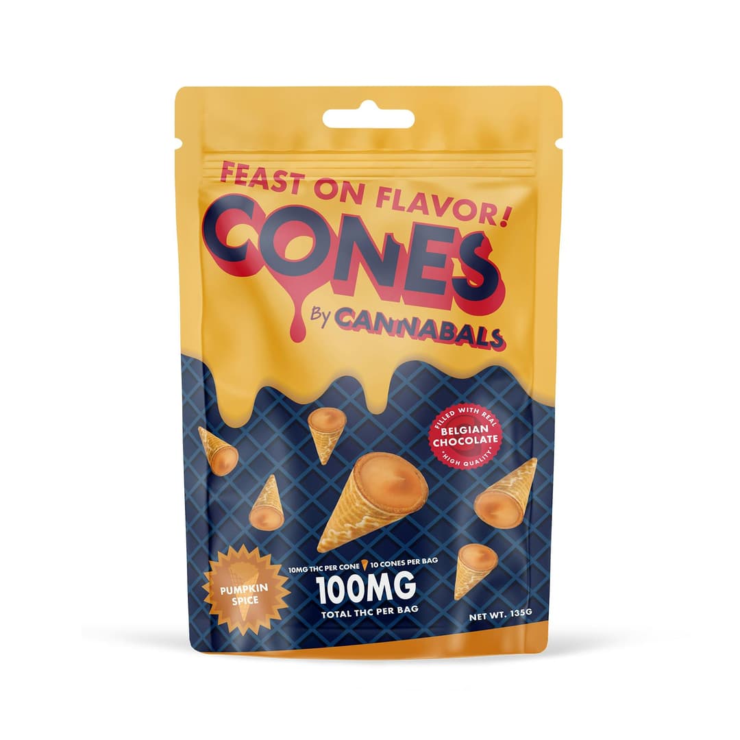 Pumpkin Spice Cannabals Cones • 10 Pack • 100mg - Cannabals | Treehouse Cannabis