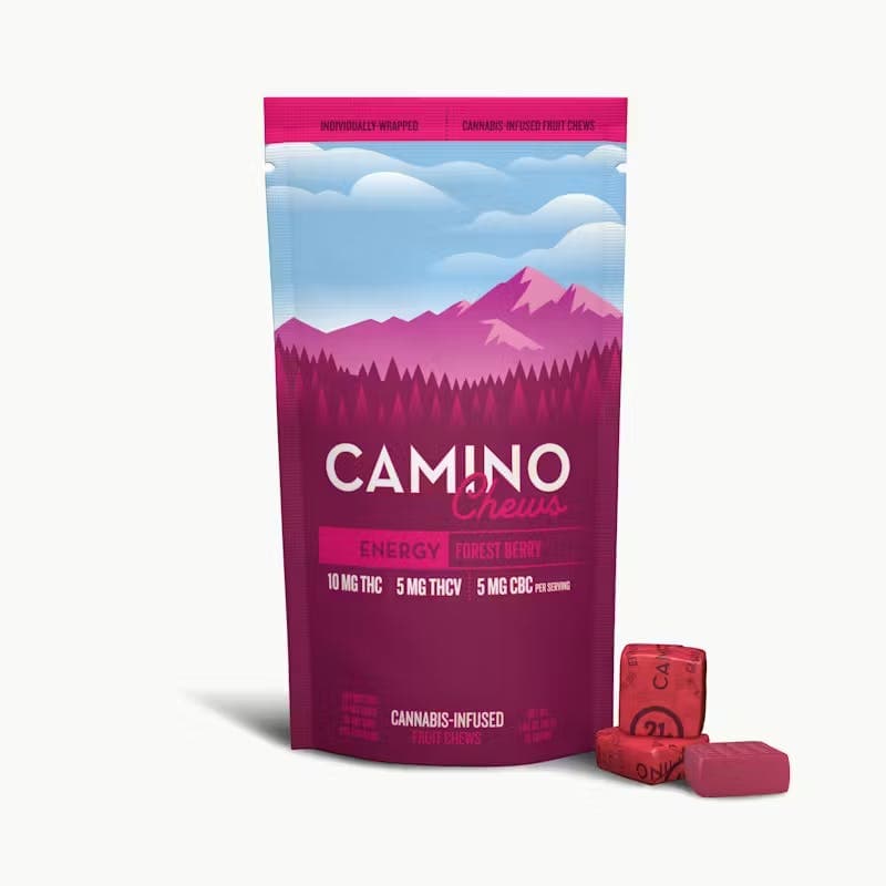 Forest Berry Energy 10:5:5 THC/CBC/THCV Chews 10 pack • 100 mg - Camino | Treehouse Cannabis