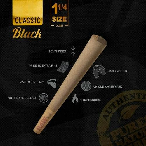 Raw Classic Cones 1 1/4 6 Pack - RAW