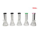 8" Color lip assorted beaker bong & Flower bowl (assorted colors)