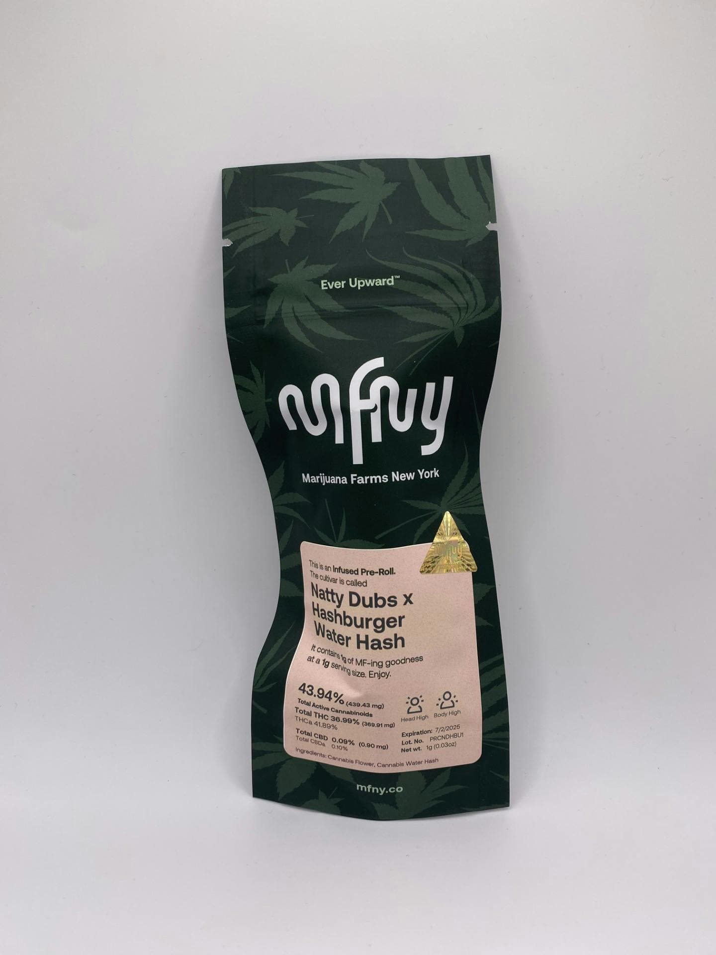 Natty Dubs x Hashburger Water Hash Resin Infused Pre-Roll 1g - MFNY