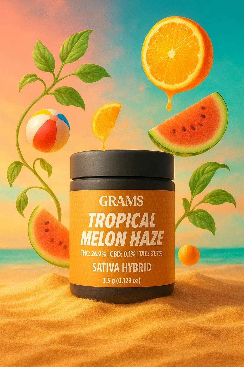 Tropical Melon Haze • Flower • 3.5g - Grams | Treehouse Cannabis