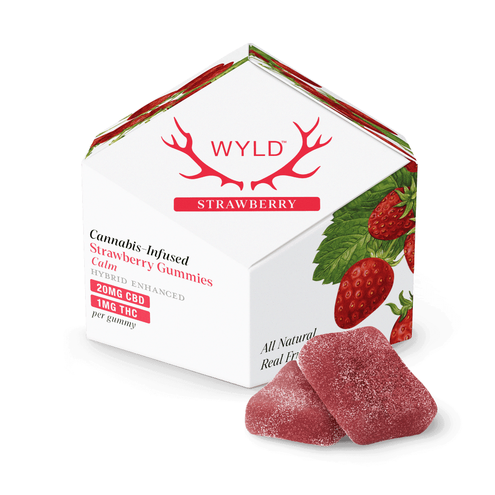 Strawberry 20:1 CBD + Hybrid Enhanced Gummies - Wyld | Treehouse Cannabis