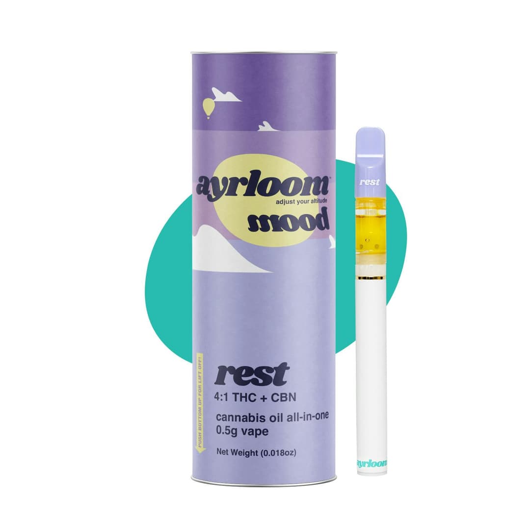 Rest 4:1 THC + CBN • Disposable • 1g - ayrloom | Treehouse Cannabis