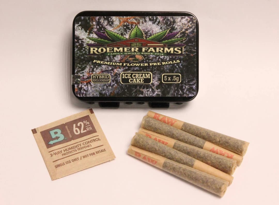 Ice Cream Cake • 5pk Pre-rolls • 2.5g - Roemer Farms | Treehouse Cannabis