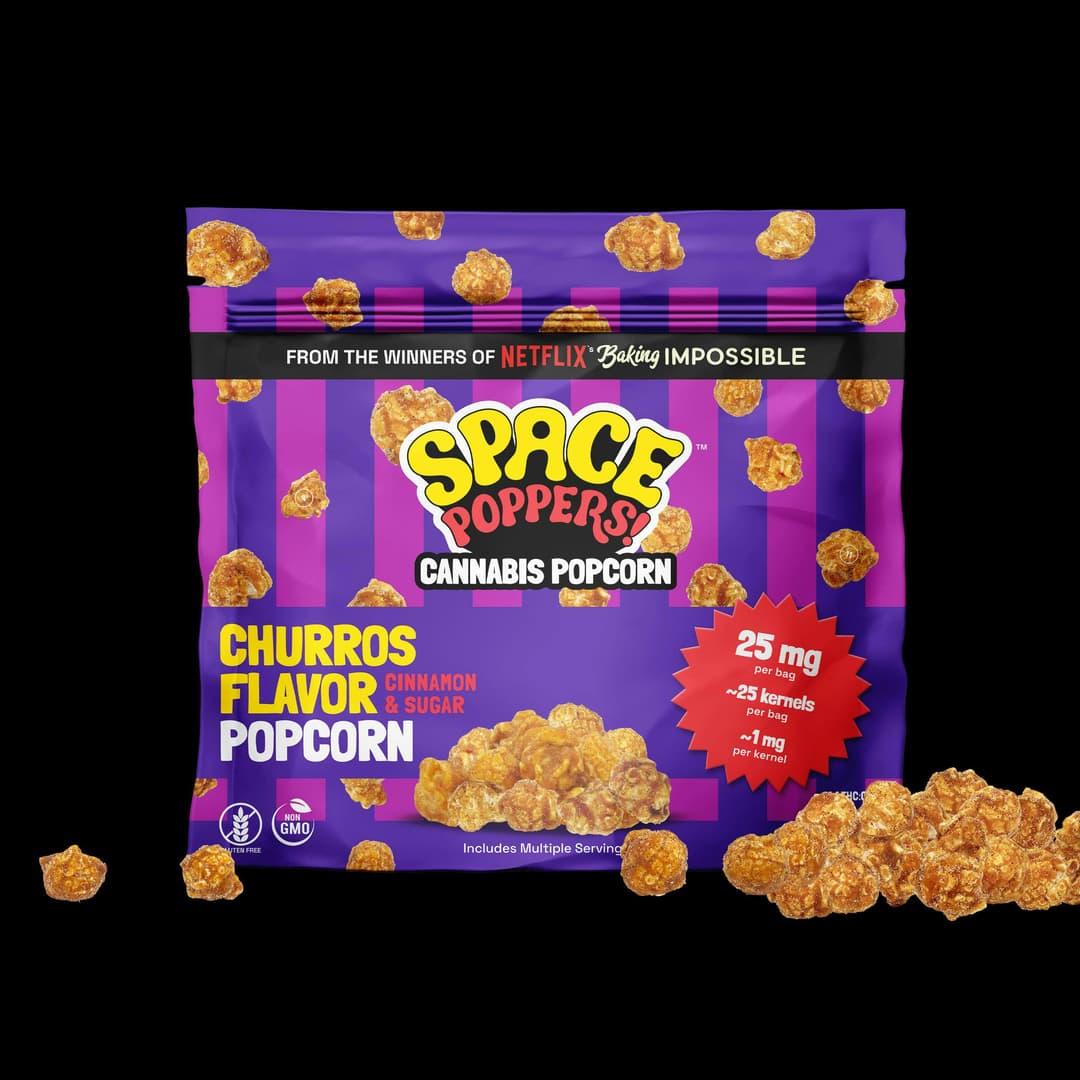Churro's Flavored infused Popcorn • 25mg - Space Poppers | Treehouse Cannabis