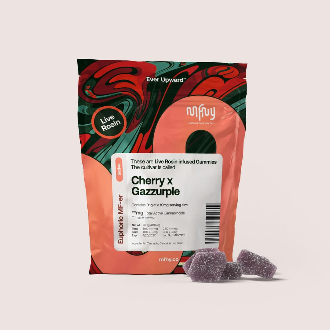Cherry x Gazzurple • Live Rosin Gummies • 10 Pack • 100mg - MFNY | Treehouse Cannabis