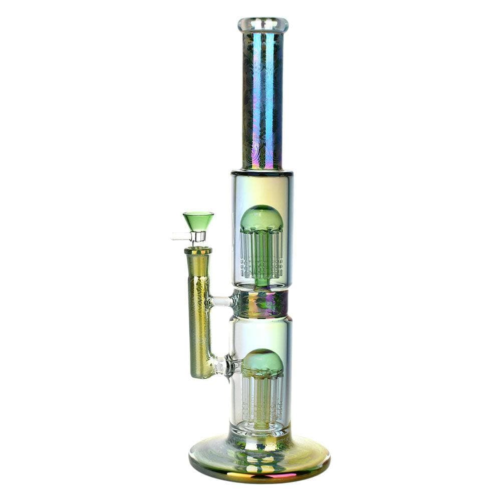 Pulsar Dub Chamber Electro Etched Water Pipe • 13.75" • 14mm F -  | Treehouse Cannabis
