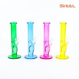 10" Vibrant Neon Tube Bong with flower Bowl
