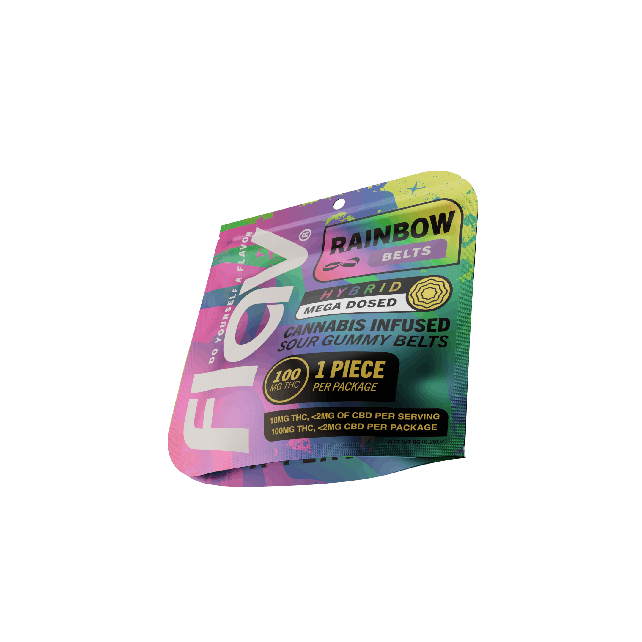 Rainbow Mega Belt - Live Resin - 100mg - Hybrid - Flav