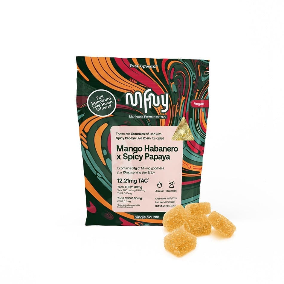 Mango Margarita x Spicy Papaya • 10 Pack Live Rosin Gummies - MFNY | Treehouse Cannabis
