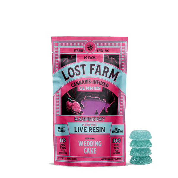 Raspberry x Weddingcake Live Resin Gummies • 10 Pack - Lost Farm | Treehouse Cannabis - Weed delivery for New York