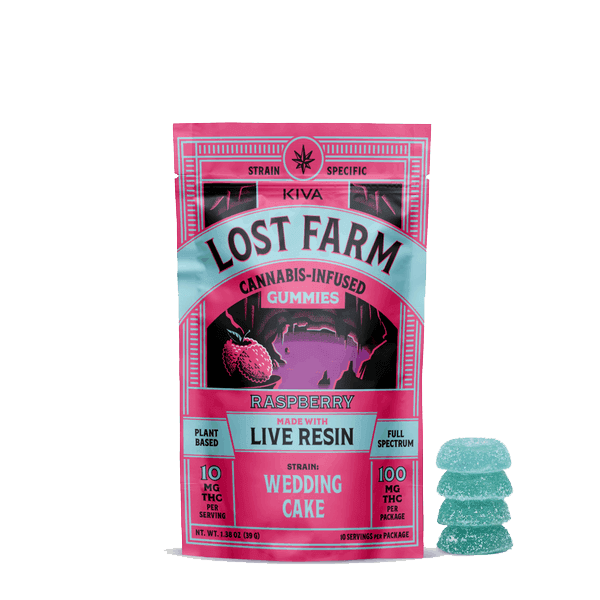 product image for Raspberry x Weddingcake Live Resin Gummies 10 Pack THC: 100mg