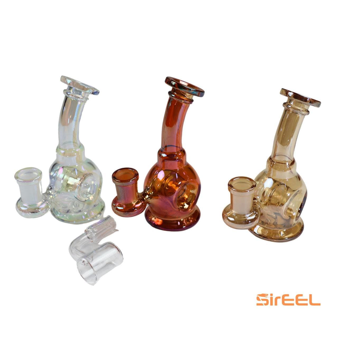 product image for 5" Iridized Hypno Hoop Mini Rig, 14mm Quartz