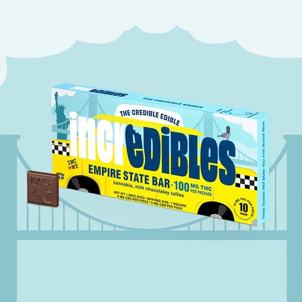 Empire State Bar Chocolate 10 Pack 100mg THC - Incredibles
