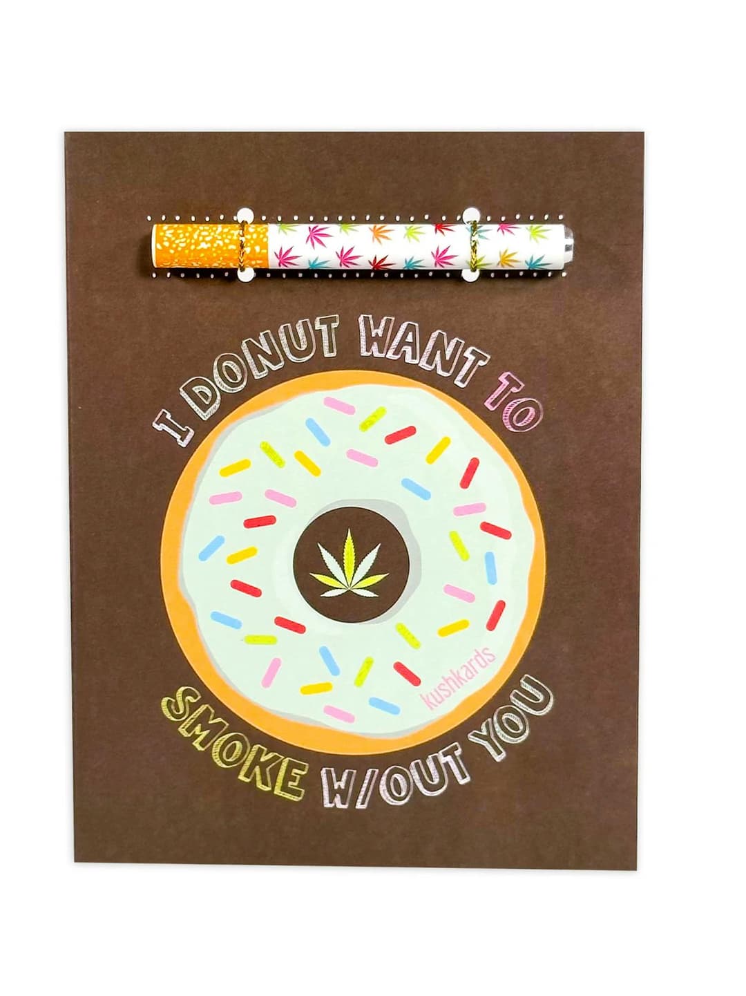 Donut Greeting Card w/ One Hitter - KushKards | Treehouse Cannabis