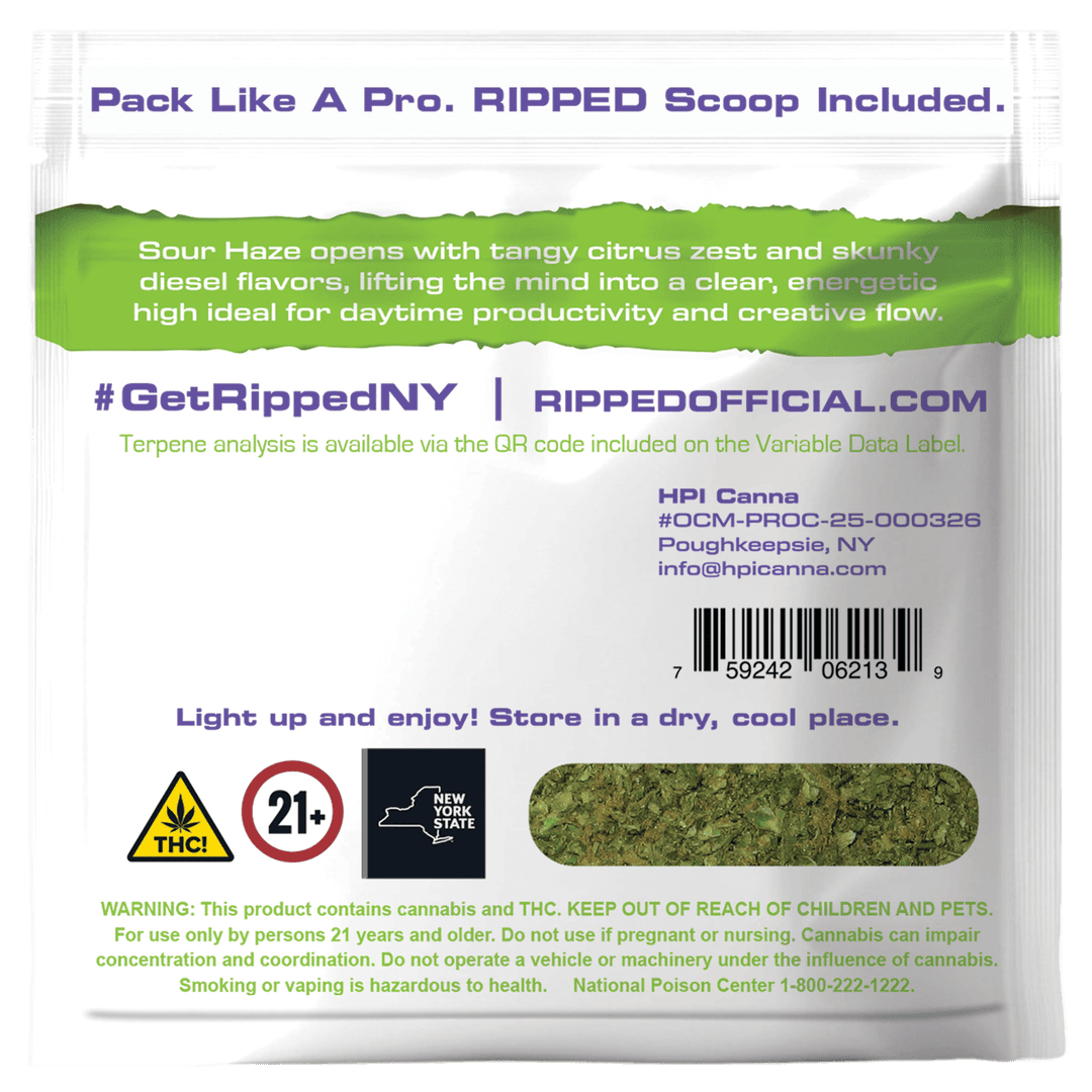 Sour Haze Infused Pre-Ground Flower - RIPPED | Treehouse Cannabis
