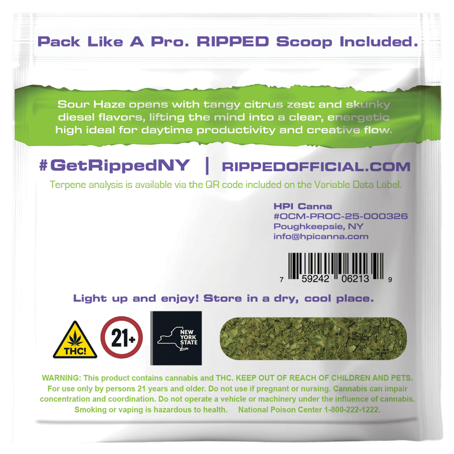 Sour Haze Infused Pre-Ground Flower - RIPPED