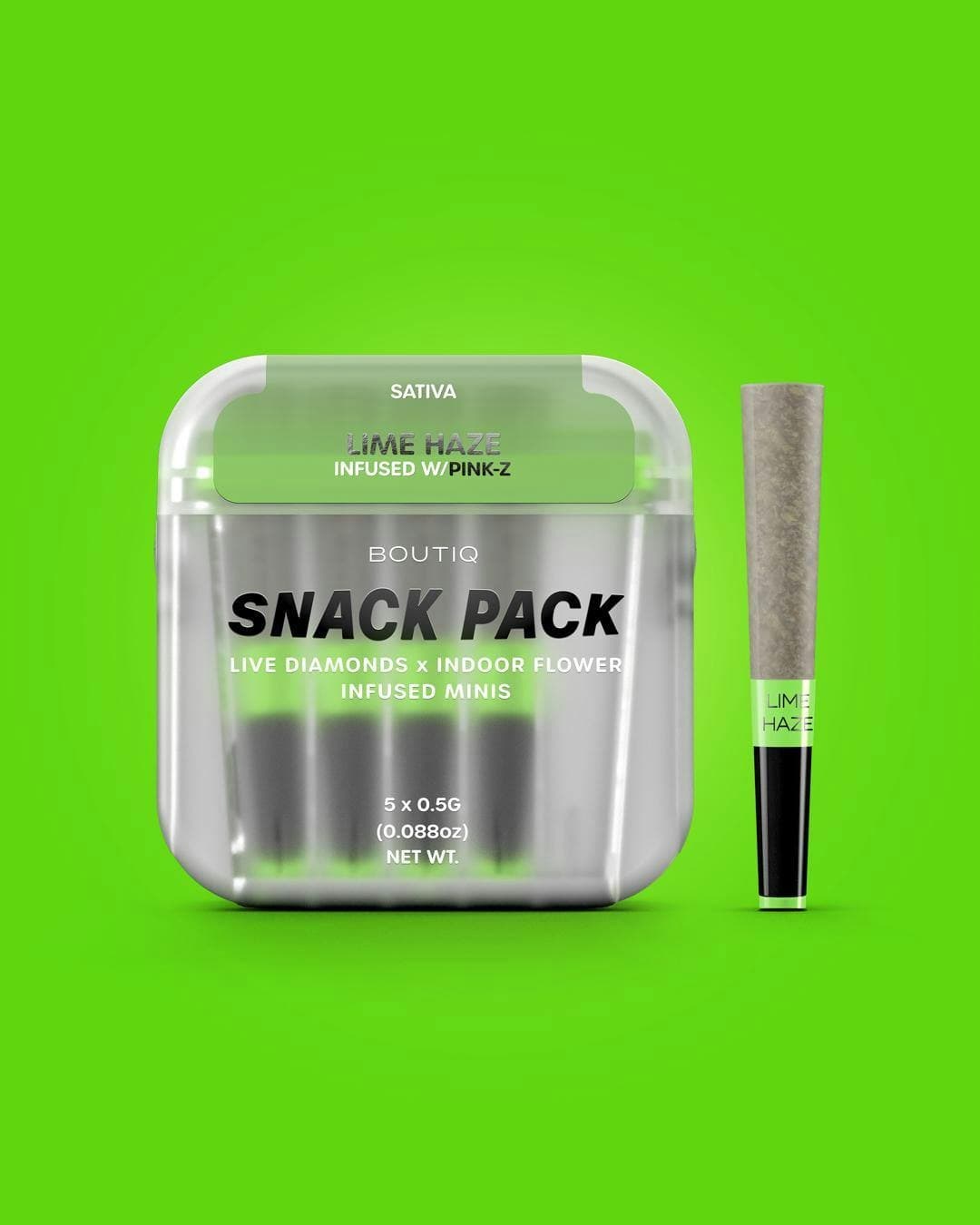 Lime Haze x Pink Z Snack Pack • 5 Pk Pre-roll • 2.5g - Boutiq | Treehouse Cannabis