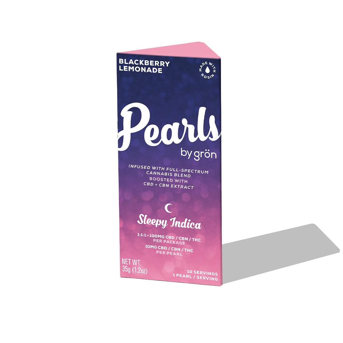 Blackberry Lemonade Pearls 1:1:1 10 Pack Gummies THC: 100mg - Grön