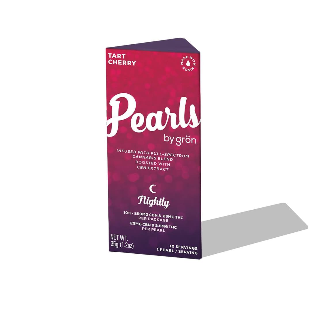 Tart Cherry Pearls 10:1 CBN:THC • Gummies • 10 Pack • THC: 25mg, CBN: 250mg - Grön | Treehouse Cannabis