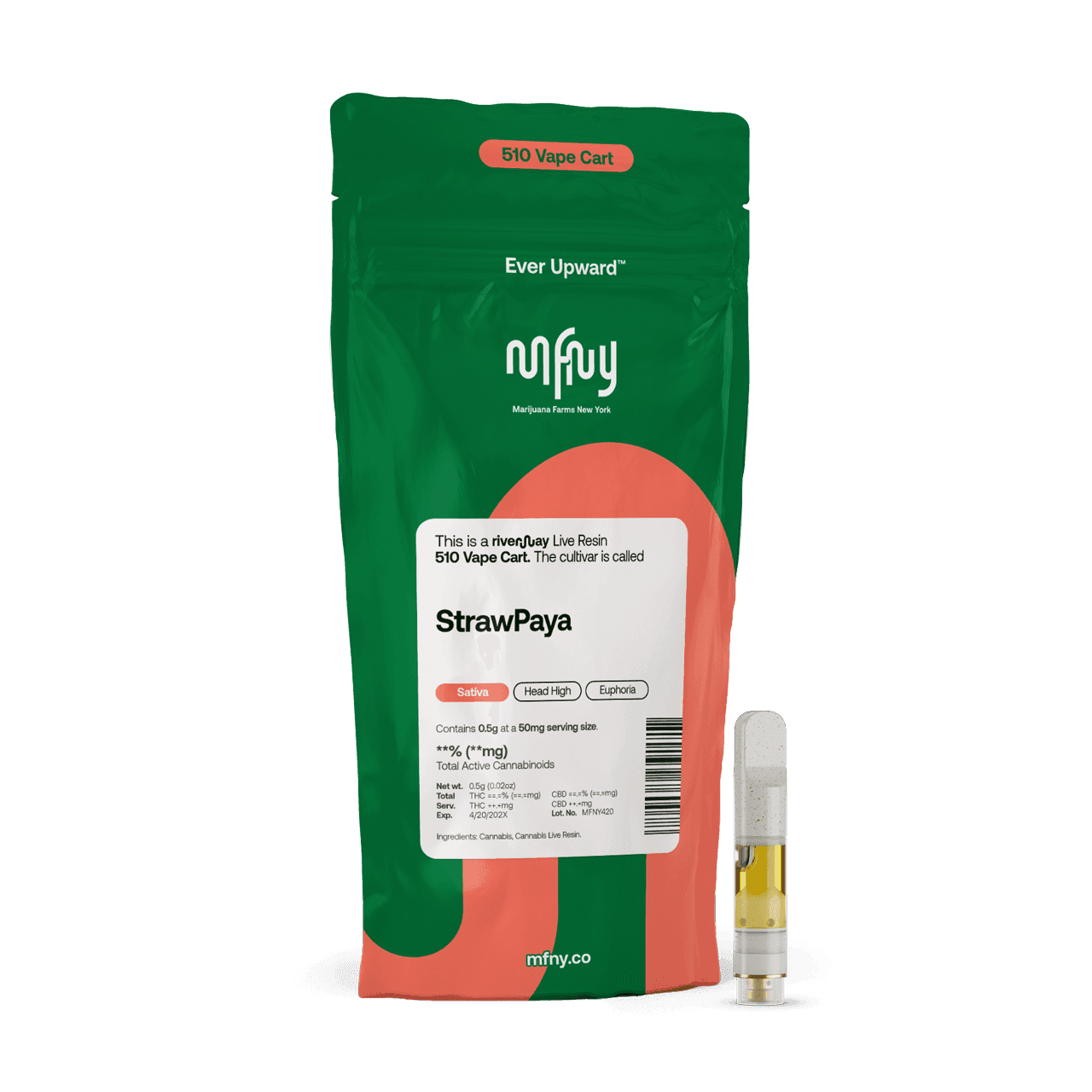 StrawPaya Live Resin Cartridge .5G - MFNY