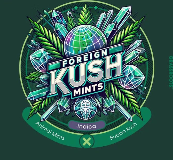 Foreign Kush Mints "Dark Heart Collection" • Flower • 7g - Grassroots | Treehouse Cannabis