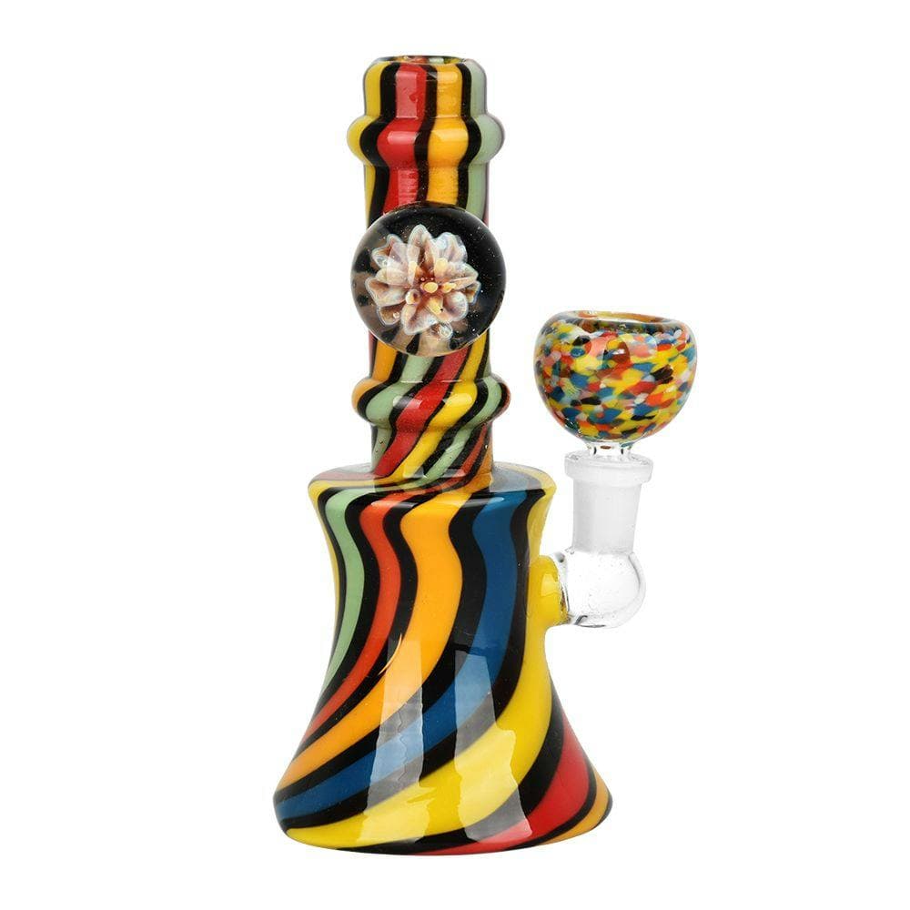 Flowering Spirals Glass Water Pipe - 5.5" / 10mm F / Colors Vary -  | Treehouse Cannabis