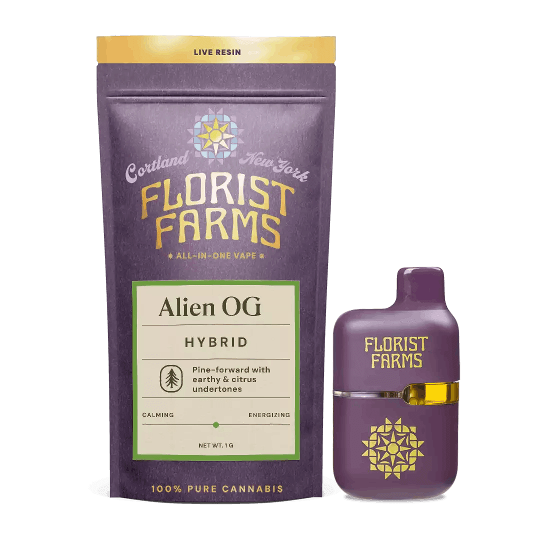 Alien OG • Disposable Live Resin Vape • 1g - Florist Farms | Treehouse Cannabis