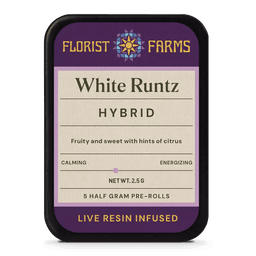 White Runtz • 5 Pack infused Pre-Rolls • 2.5g