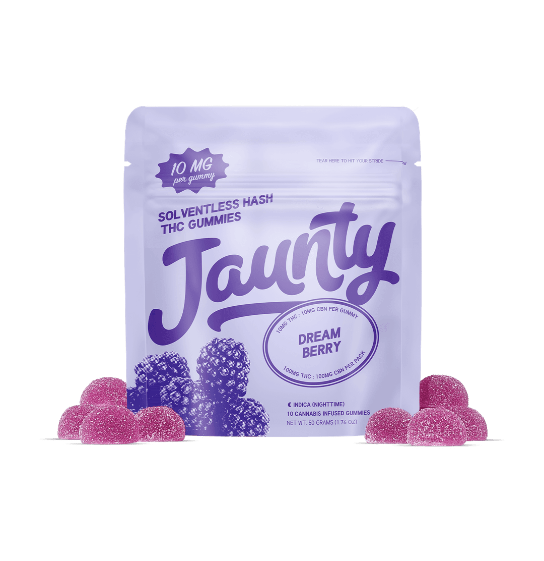 Dreamberry • Hash-Infused Gummies • 100mg • 10pk - Jaunty | Treehouse Cannabis