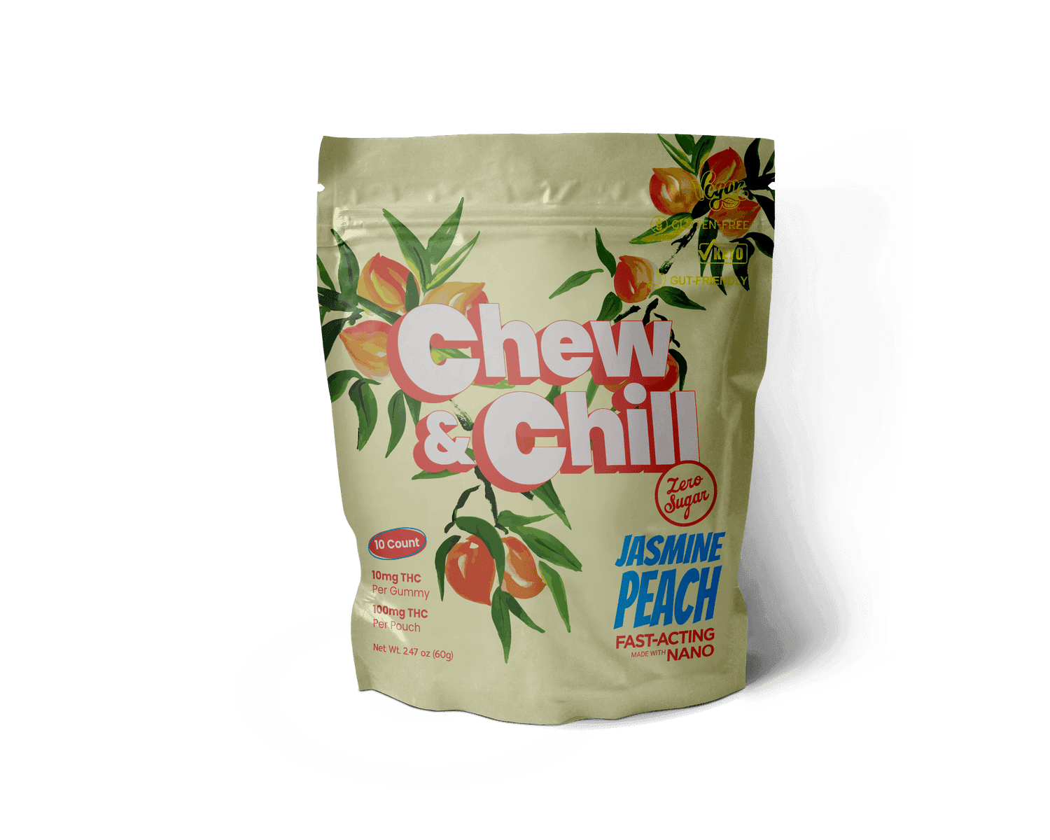product image for Jasmine Peach Gummies 10 Pack 100mg