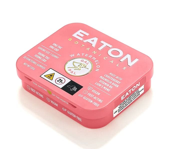 Gal Pal Watermelon Gummies 20 pack 100mg - Eaton Botanicals