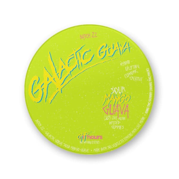 product image for Galactic Guava Mango + Sour Guava Live Rosin Gummies 100mg