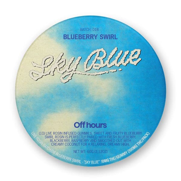 product image for Sky Blue "Blueberry Swirl " Live Rosin Gummies 100mg