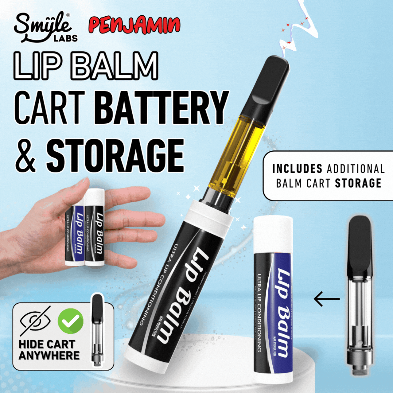 Penjamin • SMYLE Labs • Lip Balm Battery - SMYLE Labs | Treehouse Cannabis
