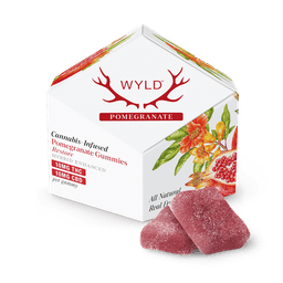 Pomegranate 1:1 CBD + Hybrid Enhanced Gummies | THC: 100mg, CBD: 100mg