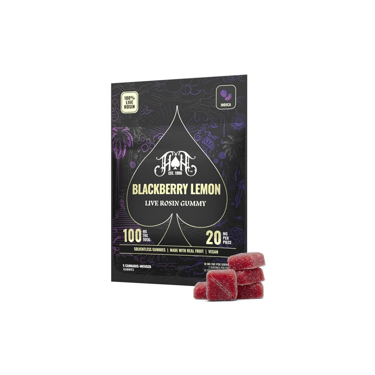 product image for Blackberry Lemon Live Rosin Gummies 5 Pack 100mg