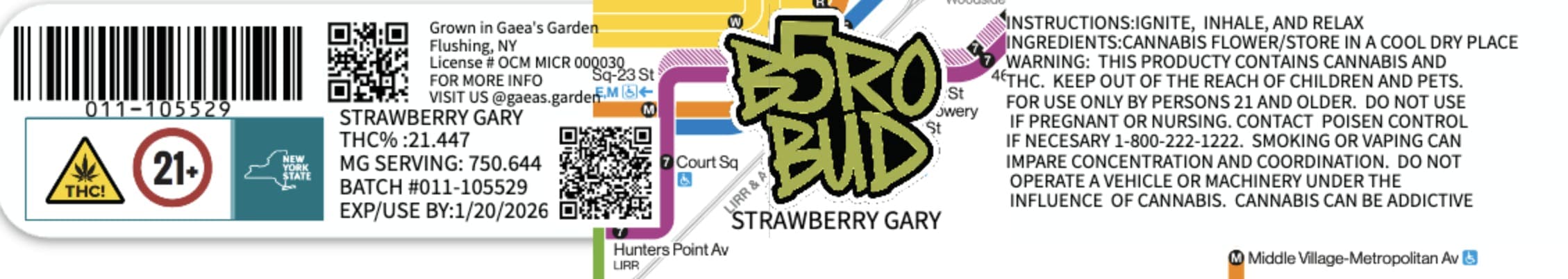 Strawberry Gary Flower 3.5g - B5RO Cannabis