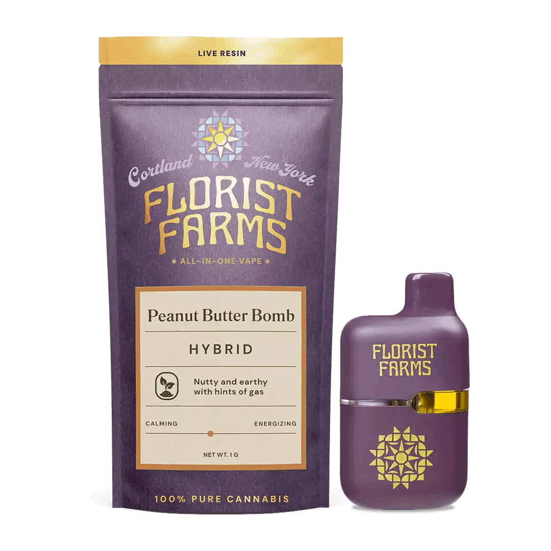 Peanut Butter Bomb • Disposable Live Resin Vape • 1g - Florist Farms | Treehouse Cannabis