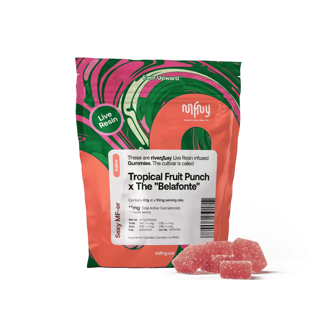 product image for Tropical Fruit Punch x Belafonte Live Resin Gummies 10 Pack 100mg