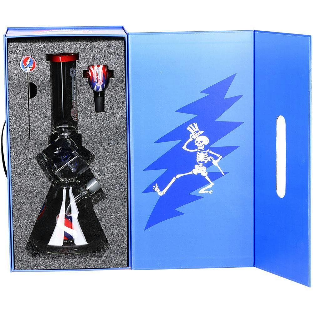 Grateful Dead x Pulsar Inception Cube Beaker Glass Water Pipe - 12.75" / 14mm F - 