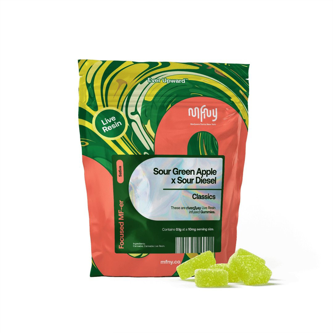 Sour Green Apple x Sour Diesel Live Resin Gummies • 10 pk - MFNY | Treehouse Cannabis