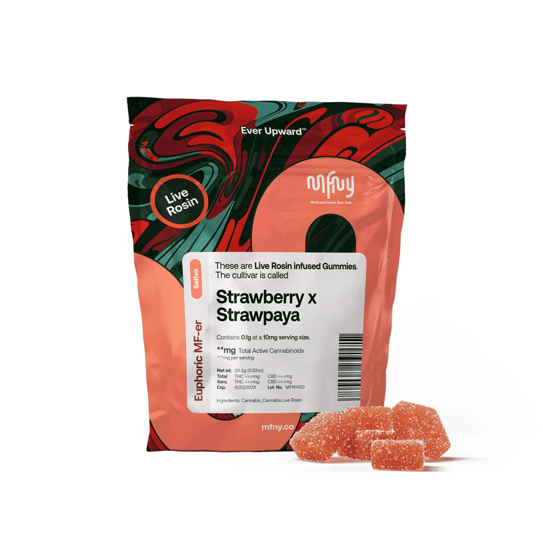 Strawberry x Strawpaya Live Rosin Gummies • 10 pk - MFNY | Treehouse Cannabis