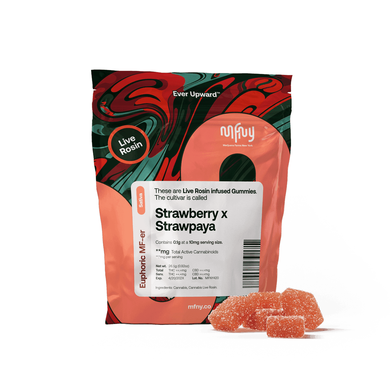 product image for Strawberry x Strawpaya Live Rosin Gummies 10 pk
