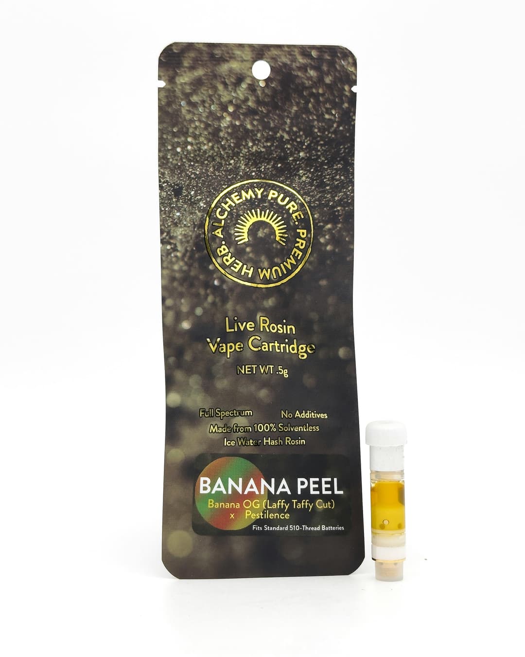 Banana Peel • Live Rosin Vape Cartridge • .5g - Alchemy Pure | Treehouse Cannabis